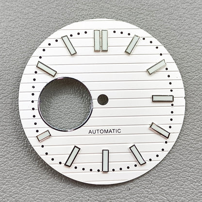 30.2mm White Watch Dial Green Luminous Suitable for NH38 Movement #JC06