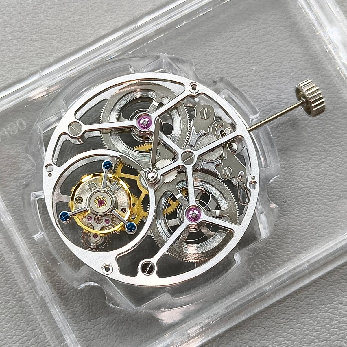 Hangzhou 36K0E Silver Hollow Manual Tourbillon Mechanical Movement 2 Hands