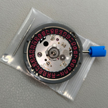 Seiko NH34 Automatic Mechanical GMT Movement Hacking Seconds Red Font Number