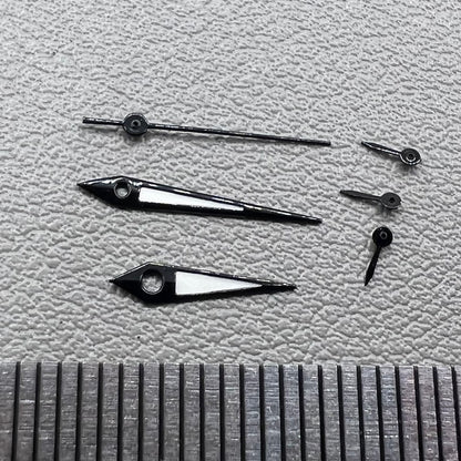 Black arrow-shaped watch hands set with trim detail for Epson VX3J VX9J VX7J VX3N VX9N VX42