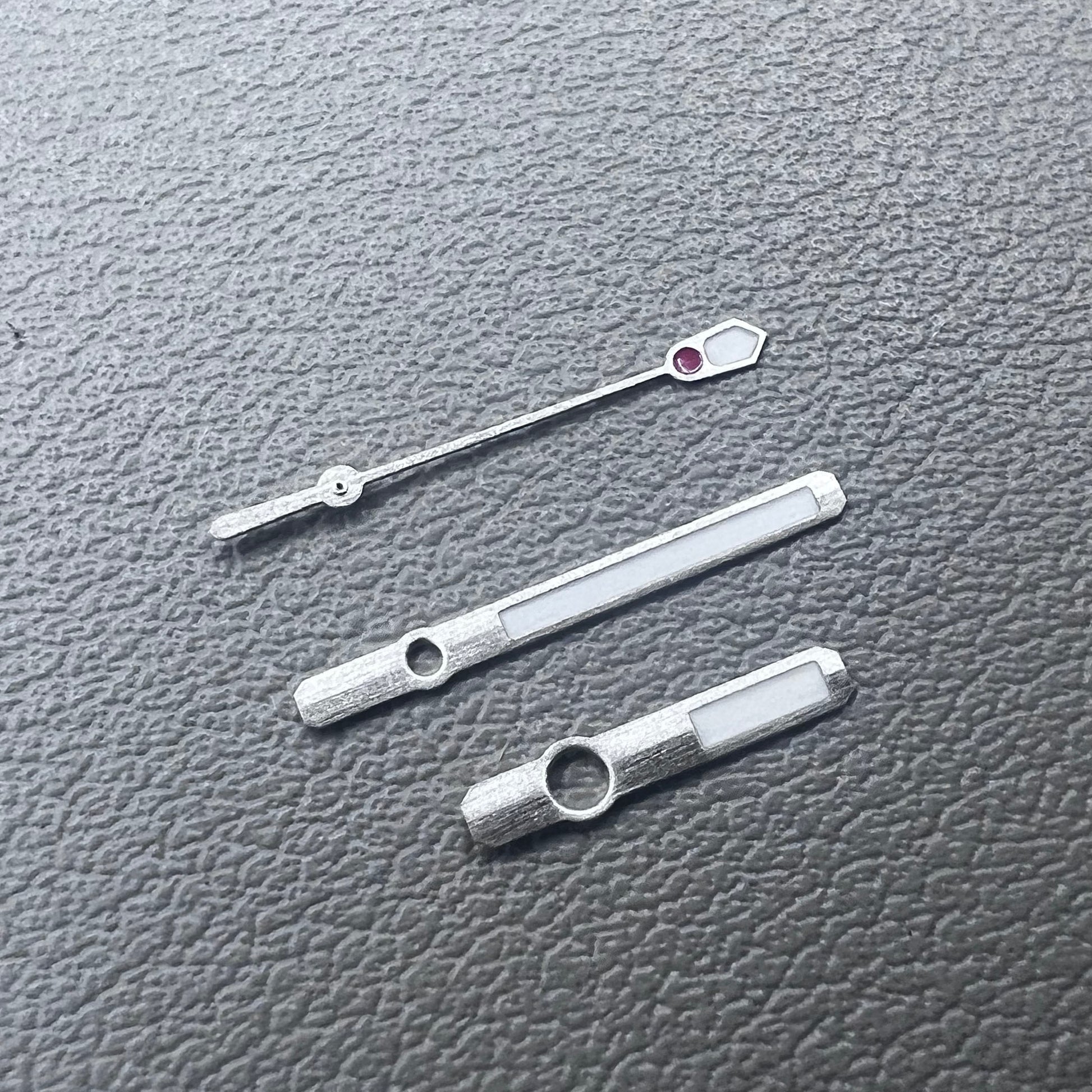 Three green luminous watch hands set for NH35A NH36A movement, enhancing visibility and style, brand B22.