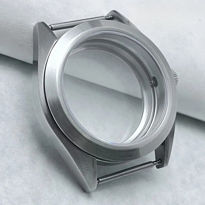 38mm Brushed Watch Case S Crown Suitable Fit NH35 NH36 Modified