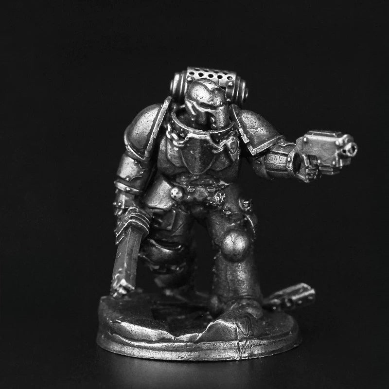 Power Armor Longsword Vent Copper Figurine White Bronze Sci-Fi Wargame 330-5