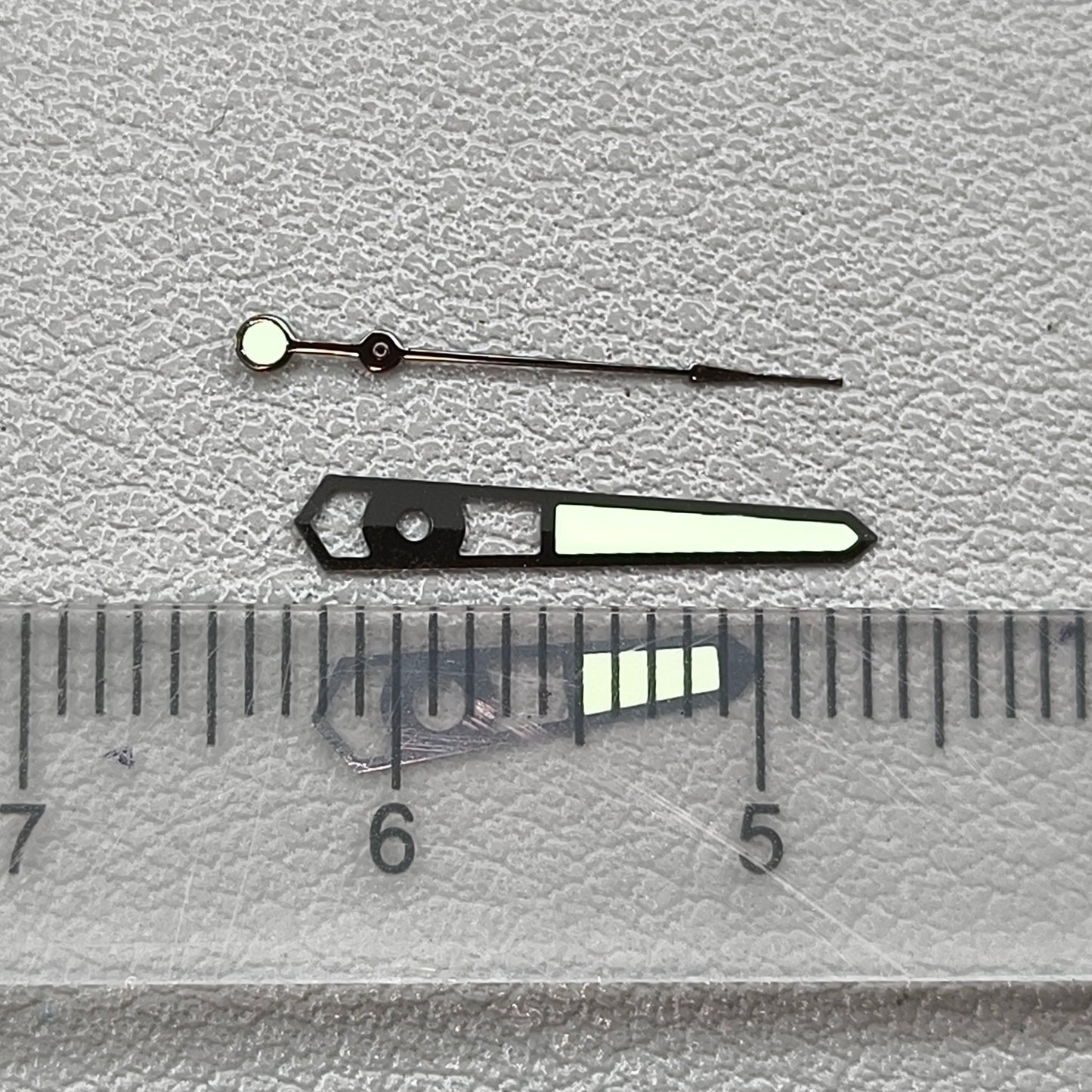 Blue Lume Hollow Black Trim 3 Pins Watch Hands Set for NH35 NH36 Movement