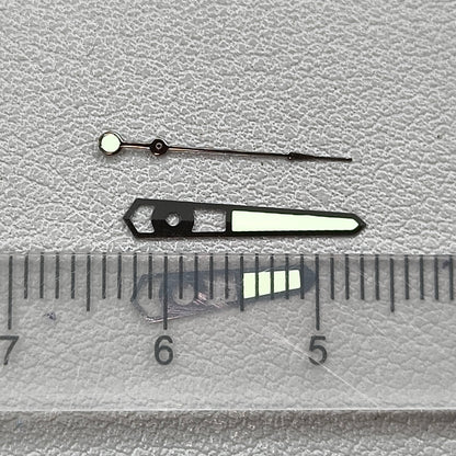 Blue Lume Hollow Black Trim 3 Pins Watch Hands Set for NH35 NH36 Movement