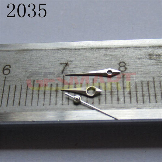 Aiguilles de montre en forme de flèche argentée pour mouvements Miyota 2035, 2115, 2105 et 2305