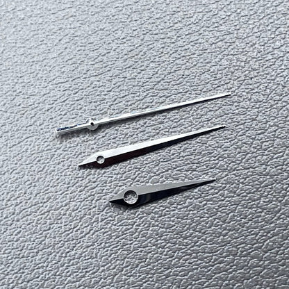 2 Sets No Lume Silver Arrow Shape Watch Hands for ETA2824 Movement