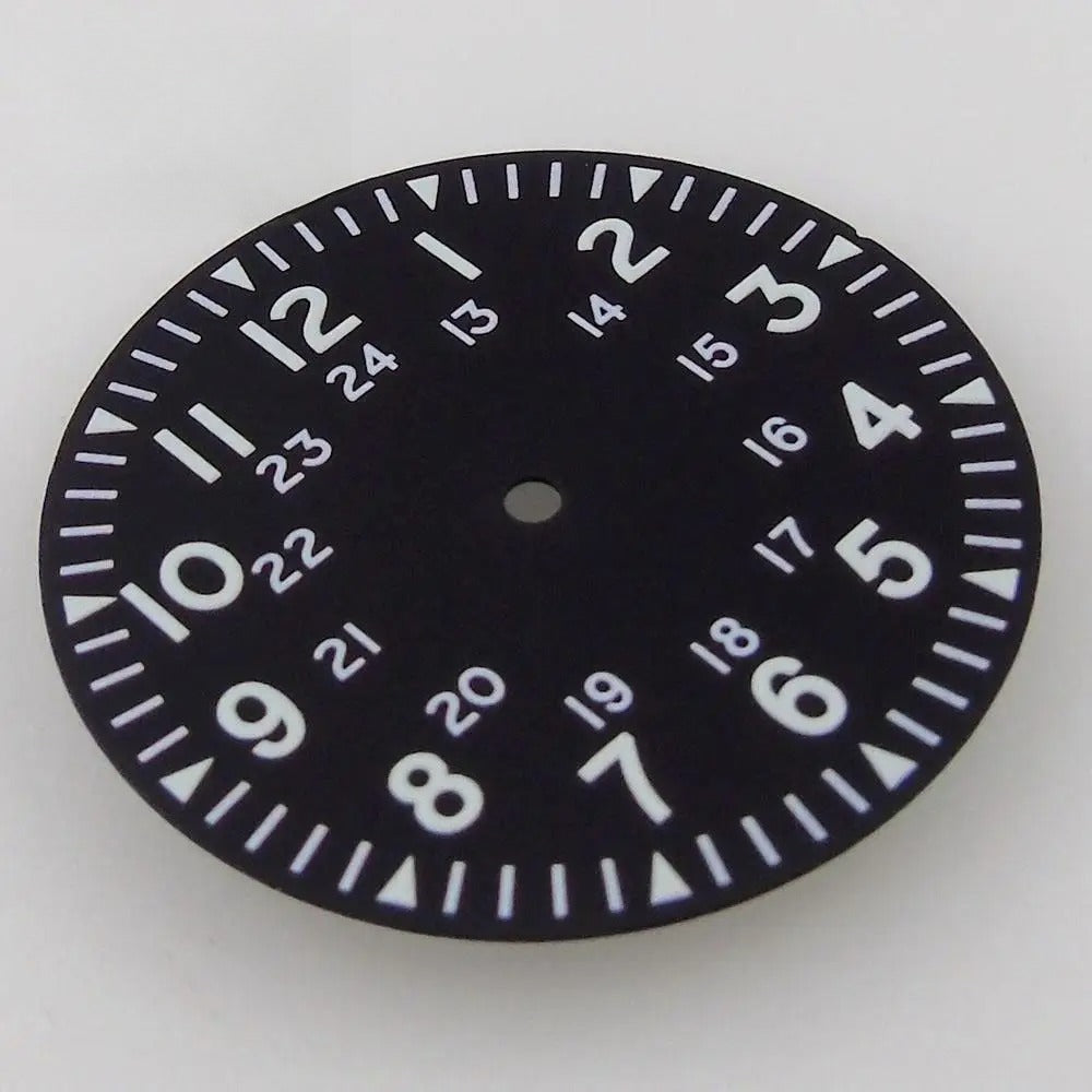 33.6mm Luminous Watch Dial Fit For NH35 NH35A Arabic Numerals (Dial+hand)