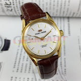 China Made Beijing Double Rhomb Manual Mechanical Watch Golden Nail Golden Case