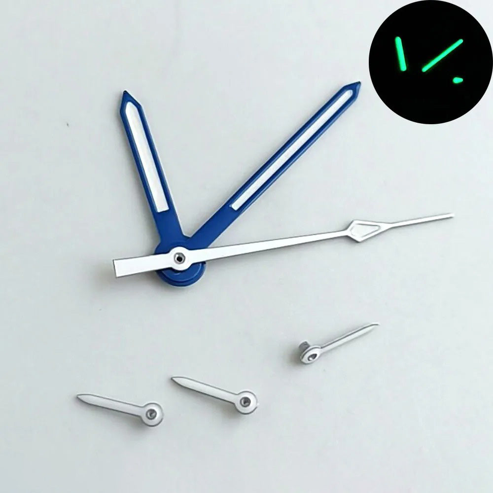Green luminous watch hands for VK63 VK63A quartz movement, enhancing readability and style