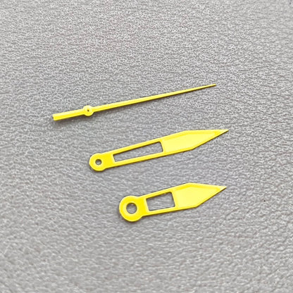 2 Sets Yellow Trim Hollow Arrow Hands for Miyota 2315 2035 2036 2115 2305 Movement