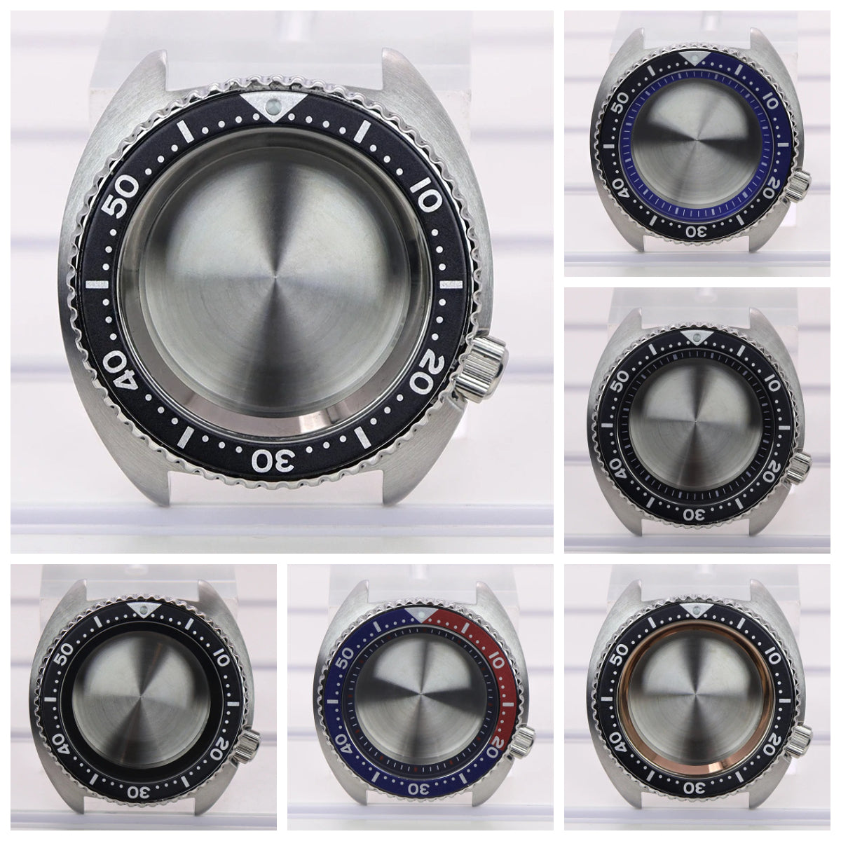 45mm Men's Watch Case With Chapter Ring For Mod Abalone NH35 NH36 NH34/38 4R36