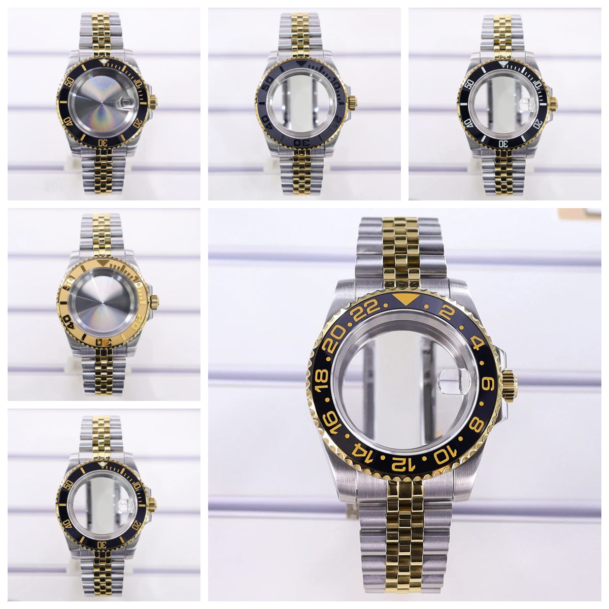 40mm Watch Case Sapphire Glass For Nh35 Nh34 Nh36 Nh72 2824 Miyota 8215 SUB GMT