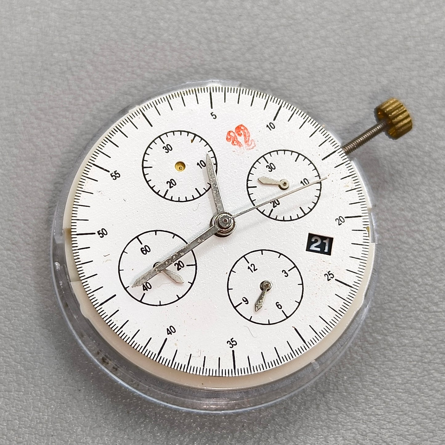 Chronograph Movement @4.5 Black Single Calendar Second@9 ETA 7750 Replacement