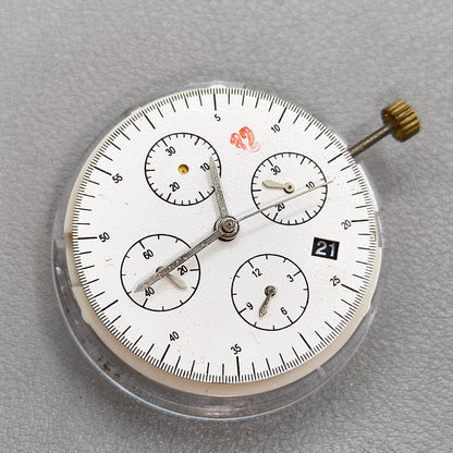 Chronograph Movement @4.5 Black Single Calendar Second@9 ETA 7750 Replacement