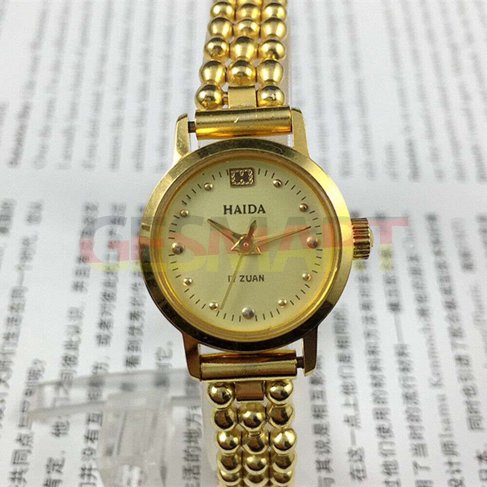 Montre mécanique manuelle pour femme fabriquée en Chine à Shanghai, clou doré 17 juifs, 22 mm