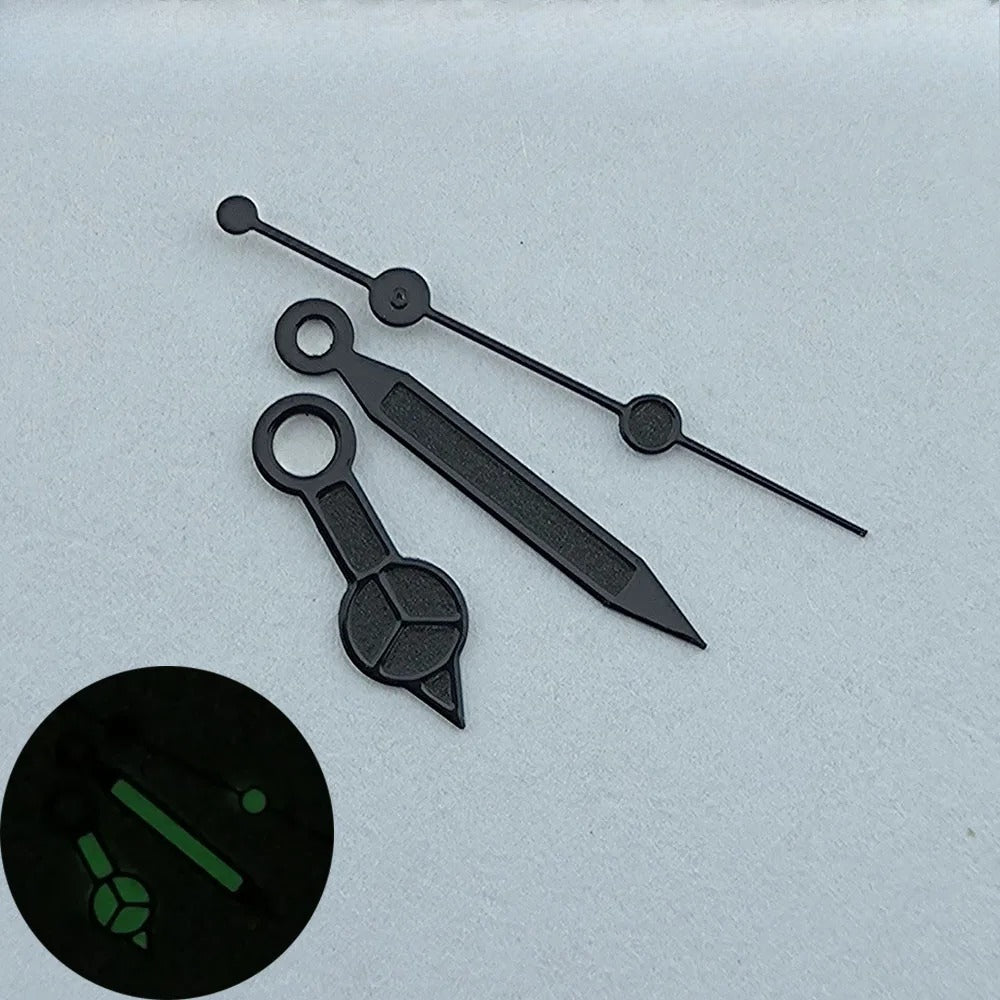 Modified 3 Hands Watch Hands with Green luminous /No luminous for NH35 NH36