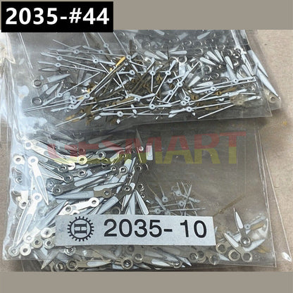 Lot de 100 aiguilles de montre luminescentes vertes argentées de 10 mm pour mouvement à quartz Miyota 2035 