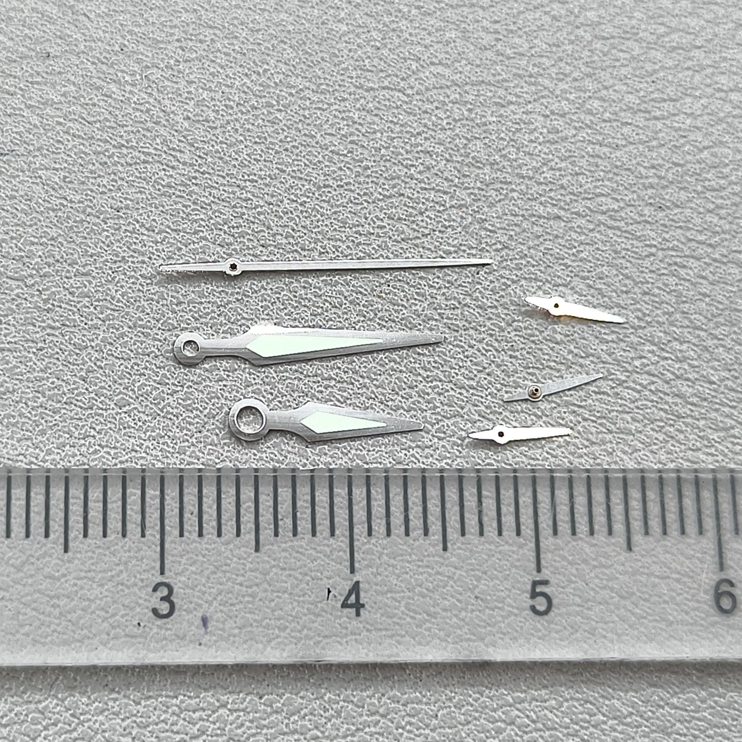 Silver Trim Luminous 6 Pins Watch Hands for ETA G10.211 Quartz Watch Movement