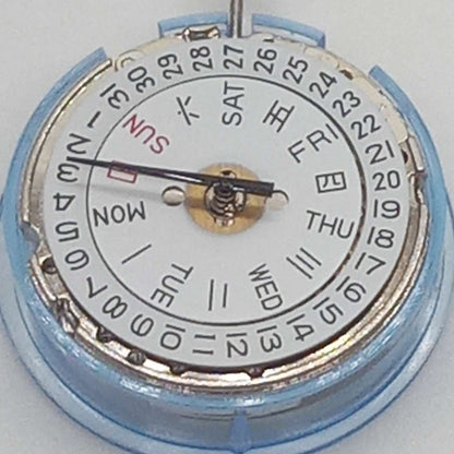 Seagull ST16 mechanical watch movement with double calendar, white disk date at 3 o'clock, precision craftsmanship.