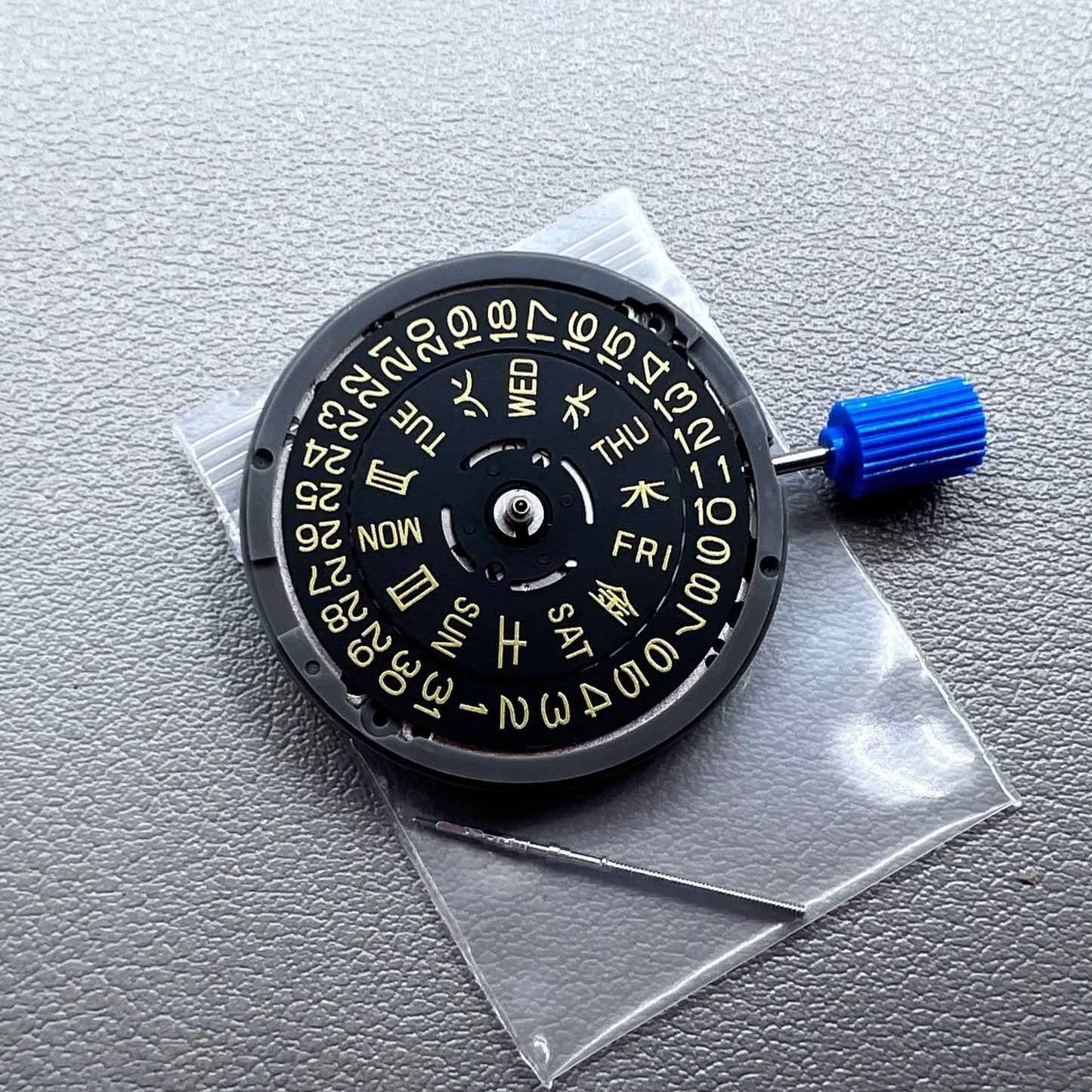 Black Dial Golden Font Seiko NH36 Mechanical Movement Crown@3.8