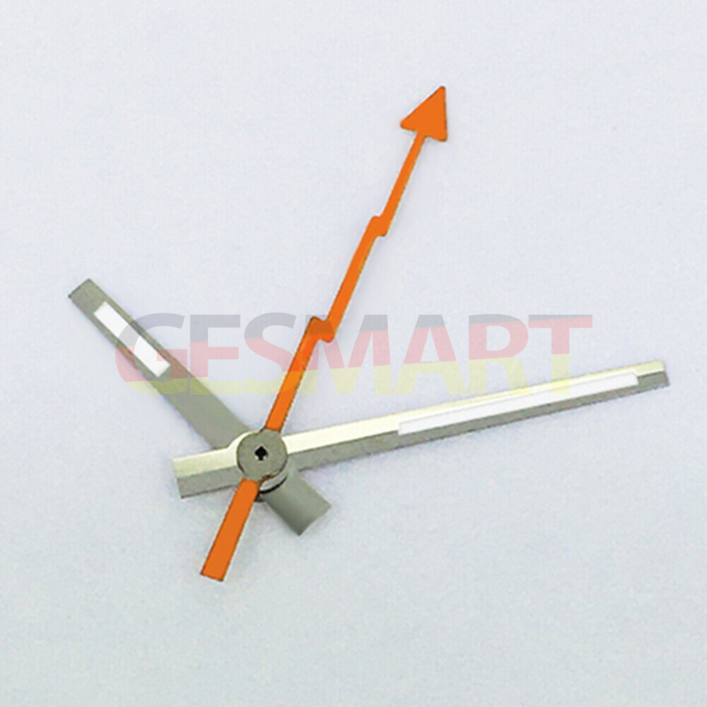 Lightning-style second hand with silver trim and green lume, fits ETA2834/2836/2824 for watch customization.