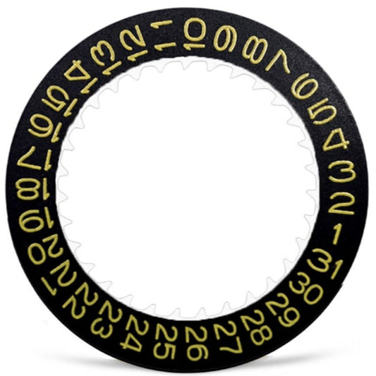 Golden Font Black Date Disk Wheel Date Wheel for NH35 NH36 Movement Date At 3