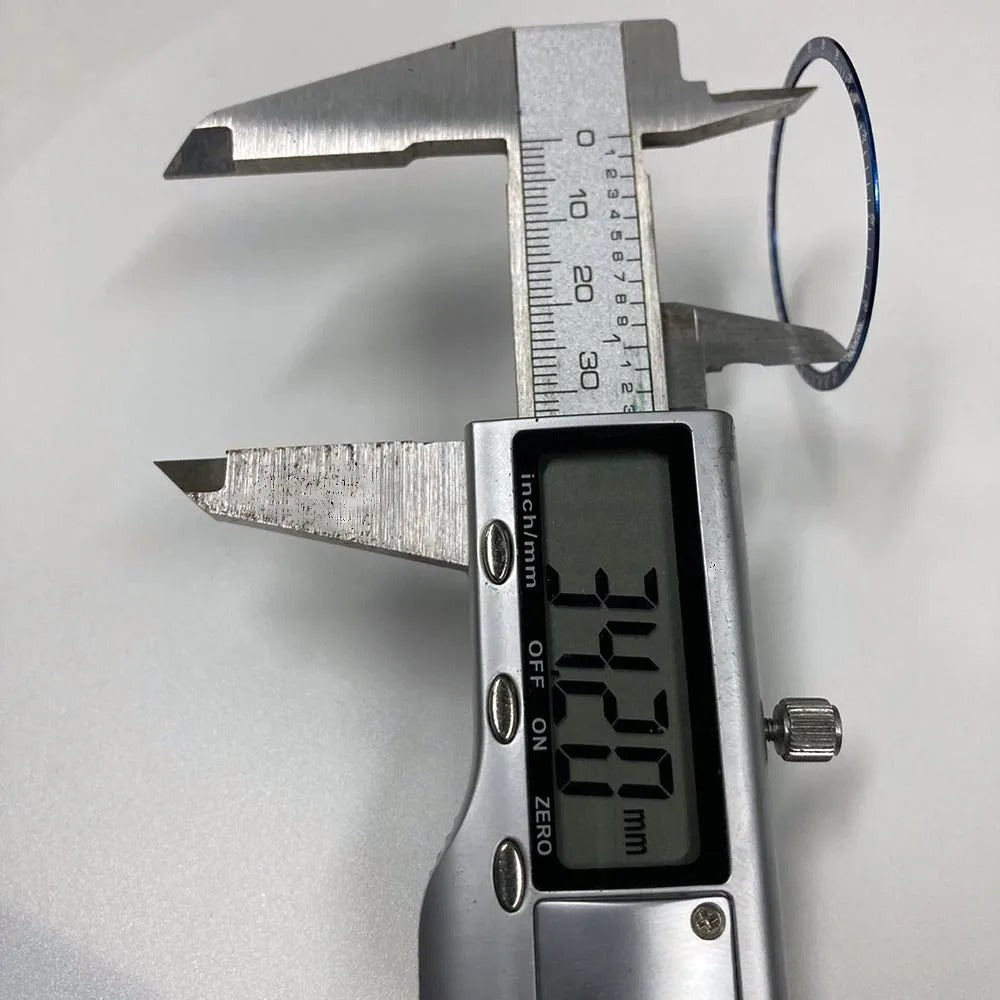 38.5mm flat aluminum bezel for men's diving watch, durable replacement accessory without luminous features.