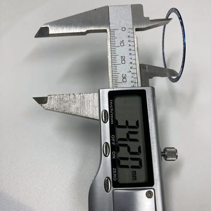 38.5mm flat aluminum bezel for men's diving watch, durable replacement accessory without luminous features.