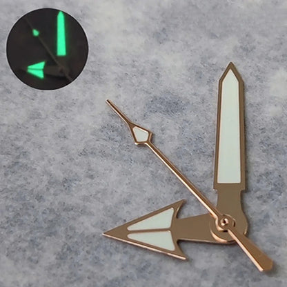 C3 Green Luminous Watch Hands Set For NH34 NH35 4R35 NH36 4R36 Movement