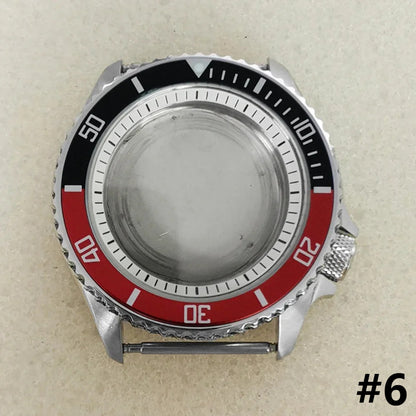 41.5mm White Chapter Ring+Bezel Stainless Steel Case Set for SKX007 NH35/NH36/4R