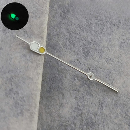 13mm Silver Black For NH35 NH36 7S26 7S36 4R35 4R36 Watches  C3 Green Luminous
