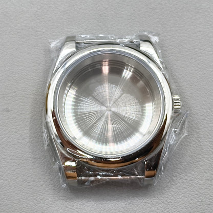 39MM Watch Case Sapphire Glass Oyster Solid Back for Miyota 8215 8205 Movement