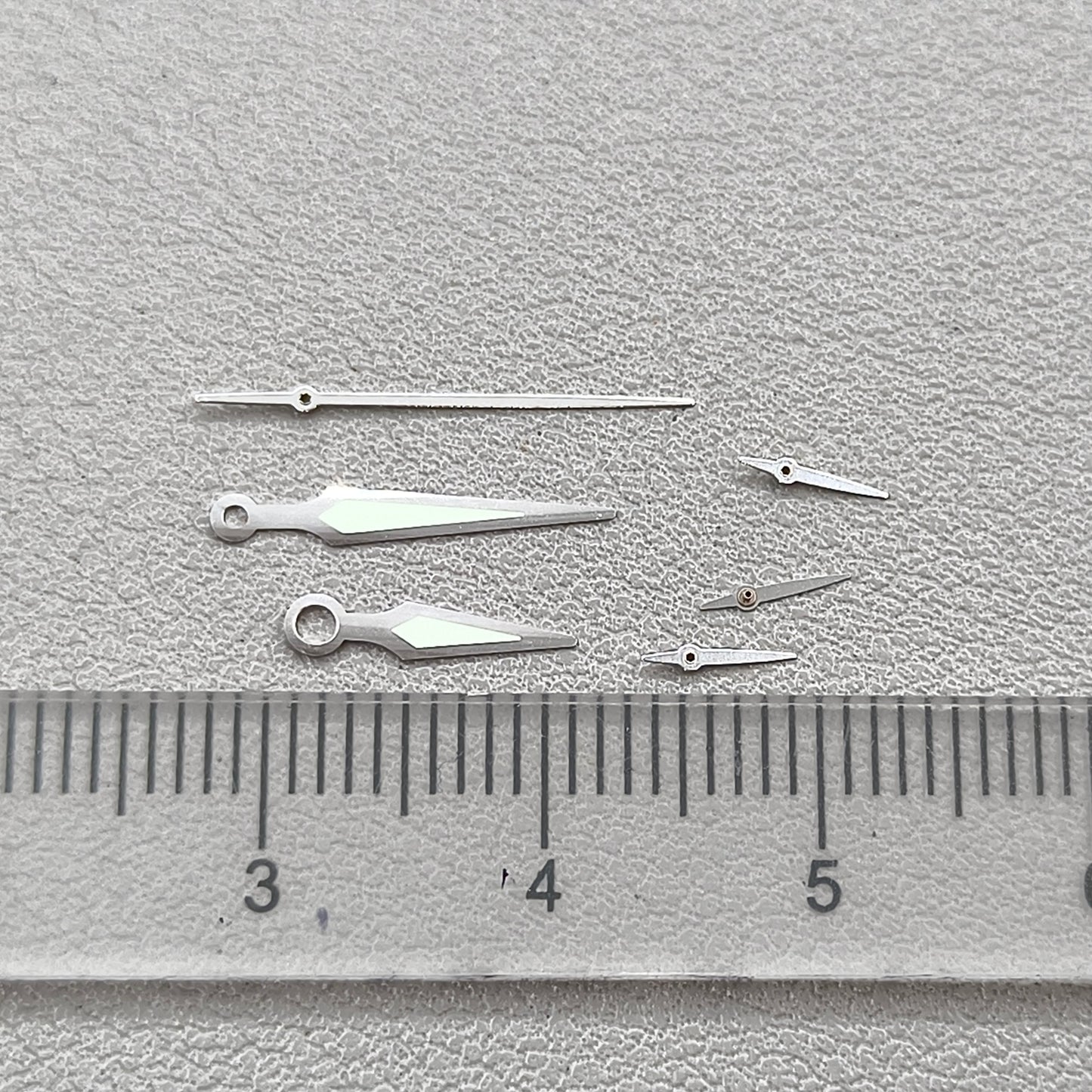 Silver Trim Luminous 6 Pins Watch Hands for ETA G10.211 Quartz Watch Movement
