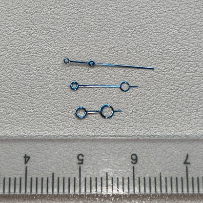 2 Sets No Lume Modified 12.5mm Blue Circle Hollow Watch Hands for NH35/36 NH38 NH72