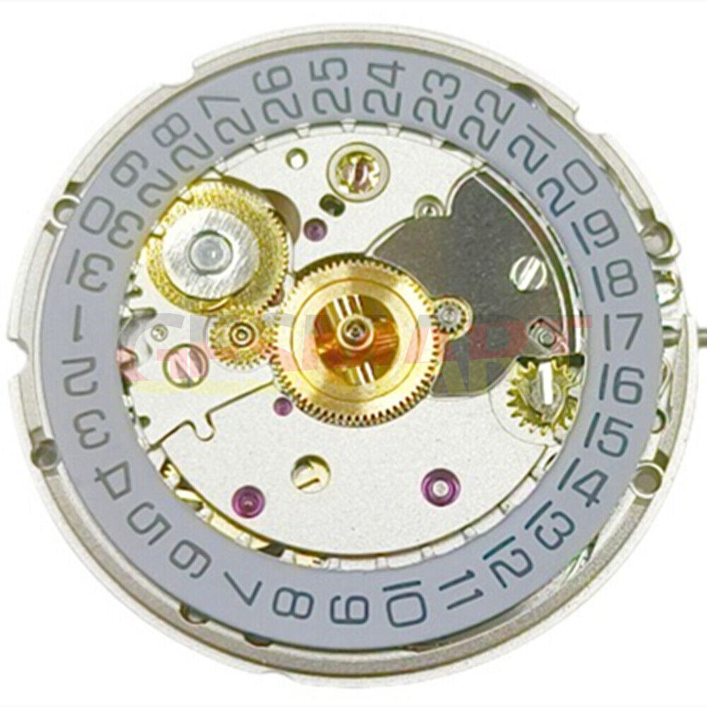 Wuhan Made 2824-2 silver automatic mechanical watch movement, replacement for ETA2824-2 models.