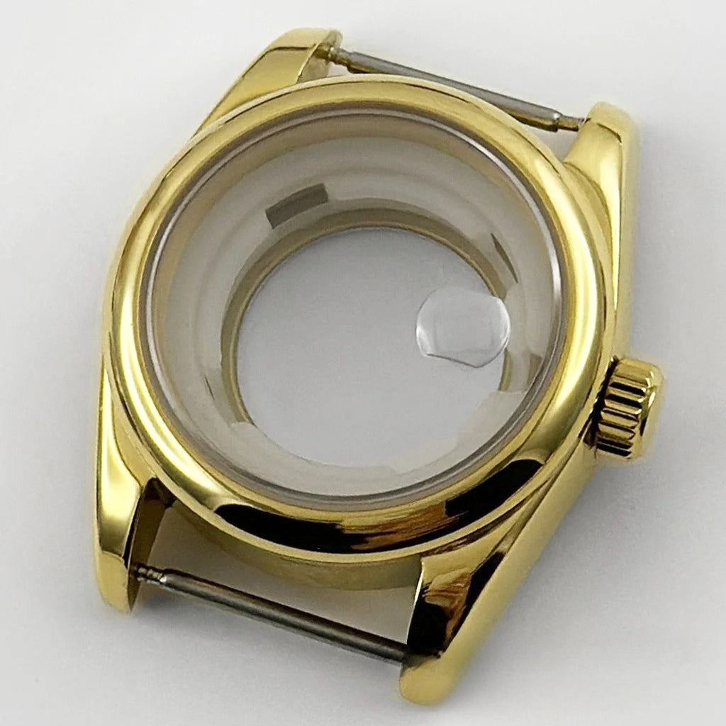 31MM Round Bezel Sapphire Glass Presidential bracelet Watch Case for NH05 NH06