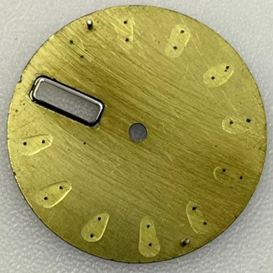 Blue 28.5mm modified watch dial with green lume, no logo, compatible with NH36 movement.