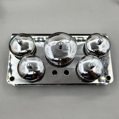 5 Cups Stainless Steel Watchmakers Watch Oil Benzine Cup with Anti-Leak Cover