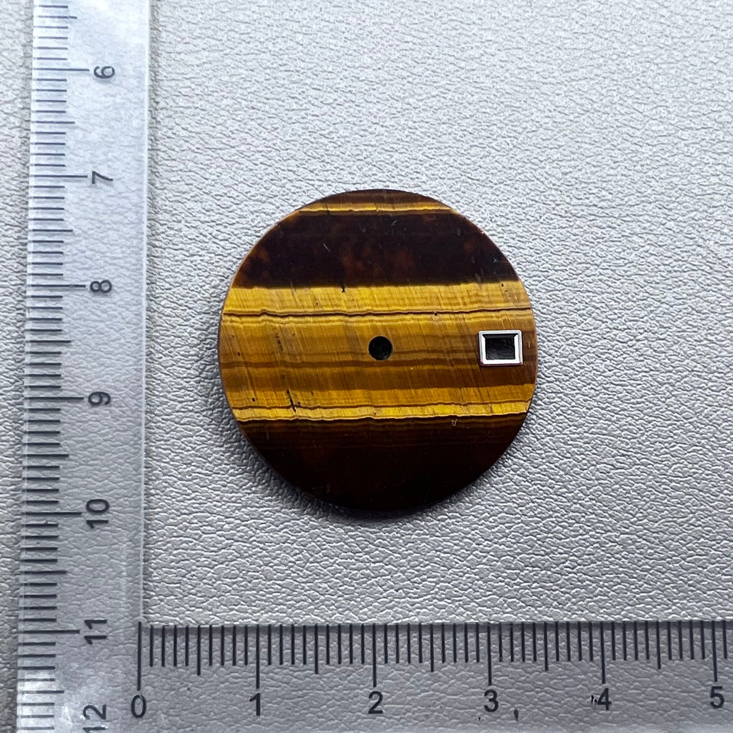 28.5mm Watch Dial Tiger's Eye Stone with Date Modified  for SW200 ETA2824 NH35