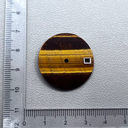 28.5mm Watch Dial Tiger's Eye Stone with Date Modified  for SW200 ETA2824 NH35