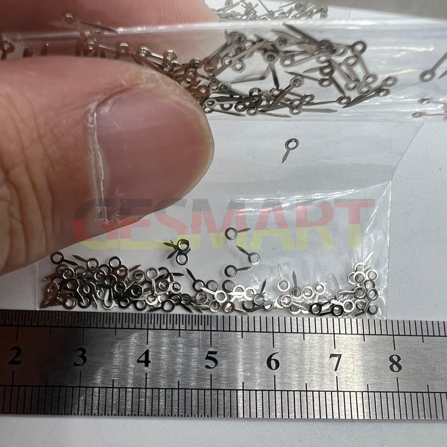 100 Sets 5mm Silber Sekundenzeiger Uhrzeiger für Miyota 2035 Quarzwerk