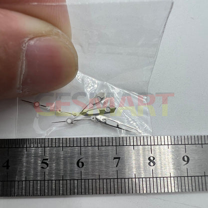 Green luminous watch hands set by Miyota, perfect for upgrading 2035, 2115, 2105, 2305 movements.