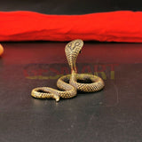 Solid Copper Little Cobra Trinket Hand Carved Bronze Model Figurines