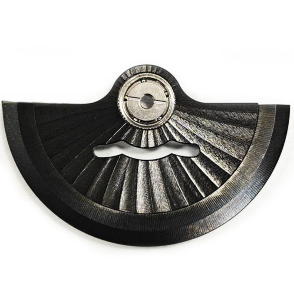 Black Radioactive Stripe watch accessory featuring a middle hollow rotor oscillating weight for NH35 NH36 movements.