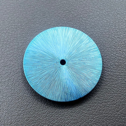 Ice Blue 28.5mm watch dial with solar radiation pattern, compatible with Miyota 8215 8200, brand quality.