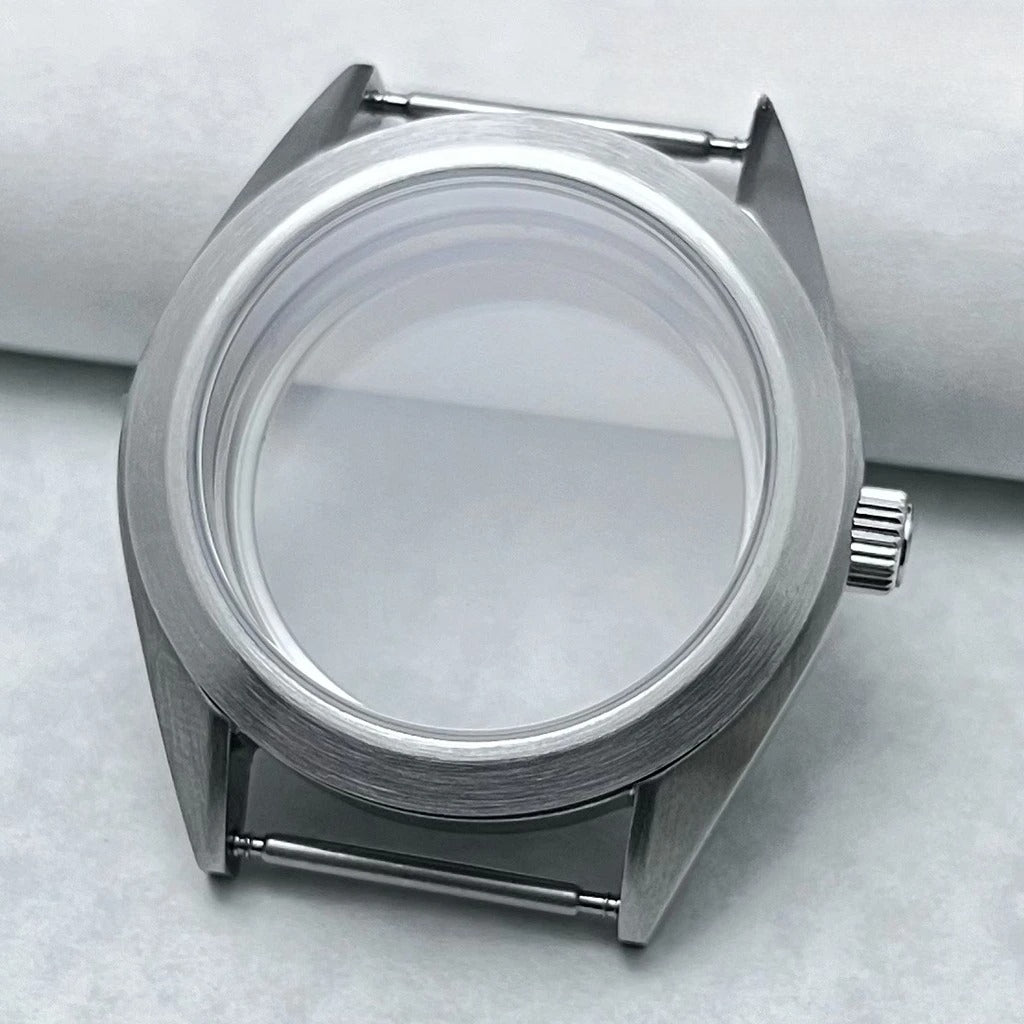 38mm Brushed Watch Case S Crown Suitable Fit NH35 NH36 Modified