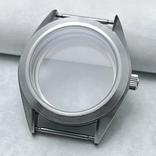 38mm Brushed Watch Case S Crown Suitable Fit NH35 NH36 Modified