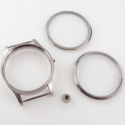 Brushed 42mm Sapphire Glass 316L PVD Watch Case fit Seagull ST3600 6497 6498