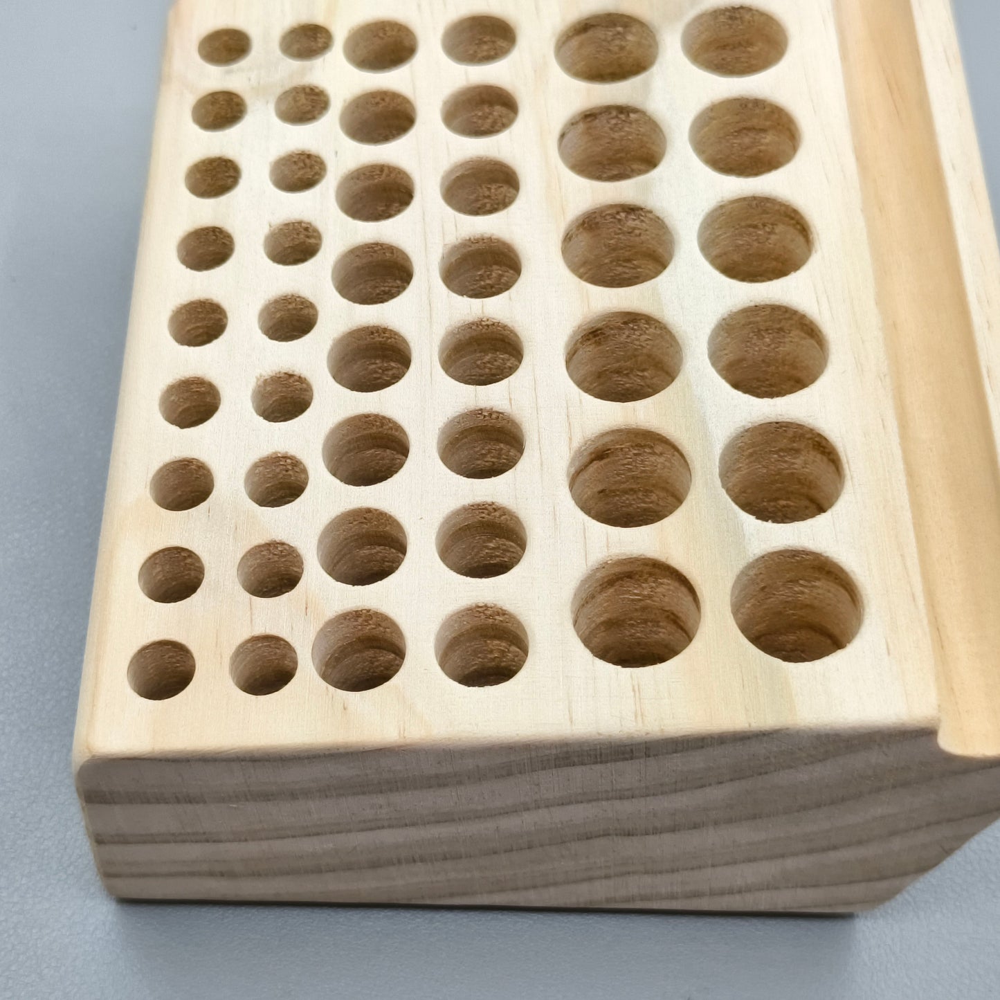 46 Holes Wooden Watchmaker Tool Holder For Repair Tool Organizer Stand